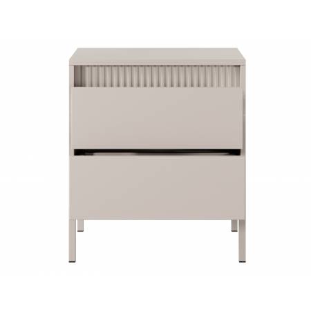 Stolik nocny beżowy z szufladami SONEO